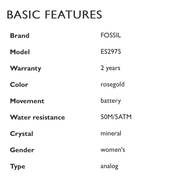 Rise Gold Fossil Watch - Picture 6 of 13